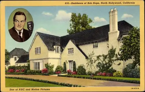 Ak Schauspieler Bob Hope, Home, North Hollywood California