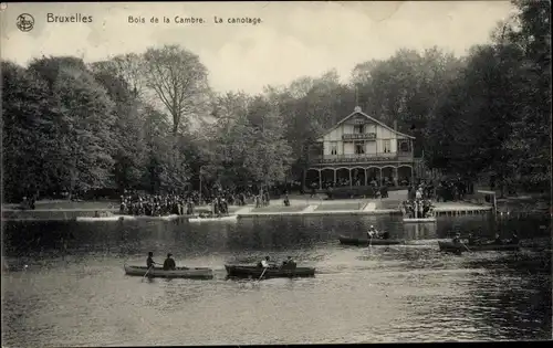 Ak Bruxelles Brüssel, Bois de la Cambre, Canotage