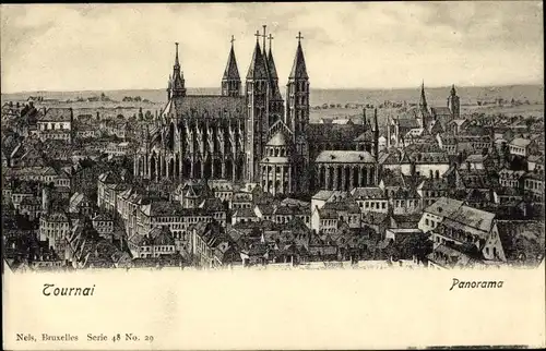 Ak Tournai Wallonien Hennegau, Panorama