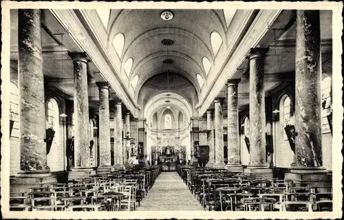 Ak Monceau sur Sambre Charleroi Wallonien Hennegau, Innenraum der Kirche