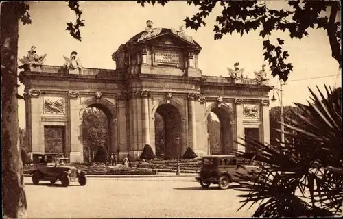 AK Madrid Spanien, Puerta de Alcala, Unabhängigkeitsplatz