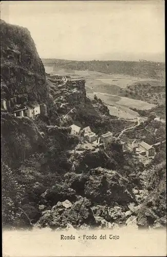 Ak Ronda Andalusien Spanien, Fondo del Tajo