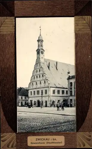 Passepartout Ak Zwickau in Sachsen, Gewandhaus, Stadttheater