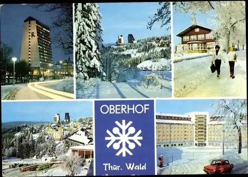 Ak Oberhof im Thüringer Wald, FDGB-Erholungsheim Rennsteig, Interhotel Panorama, Winter