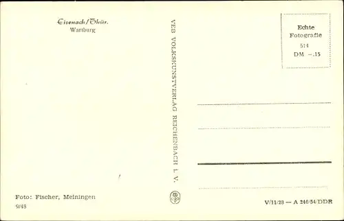 Ak Lutherstadt Eisenach in Thüringen, Wartburg