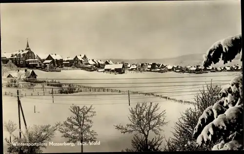 Ak Masserberg in Thüringen, Gesamtansicht, Winter