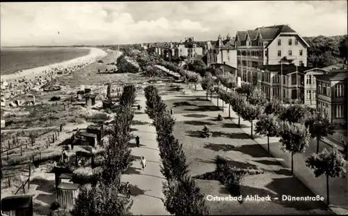 Ak Ostseebad Ahlbeck Heringsdorf auf Usedom, Dünenstraße, Strand