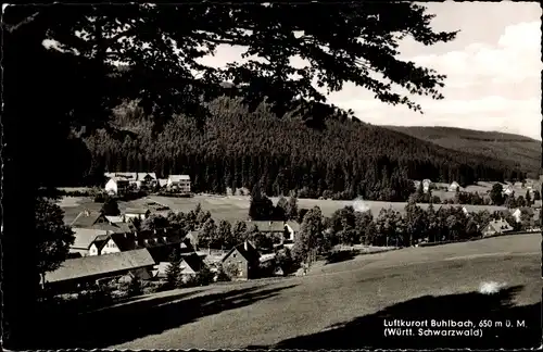 Ak Buhlbach Baiersbronn im Schwarzwald, Ortsansicht