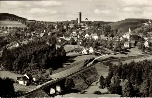 Ak Bad Lobenstein in Thüringen, Blick vom Geyersberg, Turm