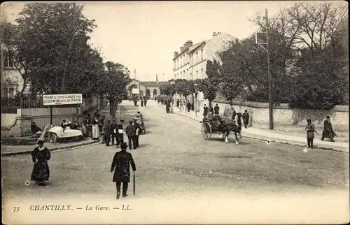 Ak Chantilly Oise, Bahnhof