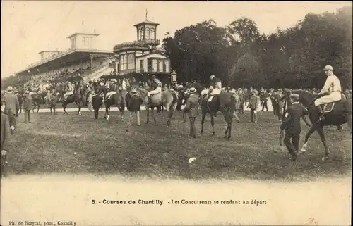 Ak Chantilly Oise, Teilnehmer gehen an den Start