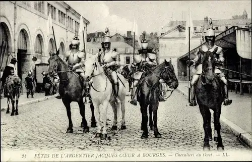 Ak Bourges Cher, Festivals of Argentier Jacques Coeur, Chavaliers du Guet