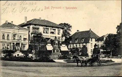 Ak Bad Pyrmont in Niedersachsen, Blick auf den Kaiserplatz