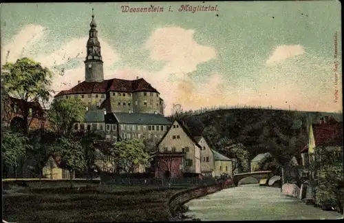 Ak Weesenstein Müglitztal in Sachsen, Schloss