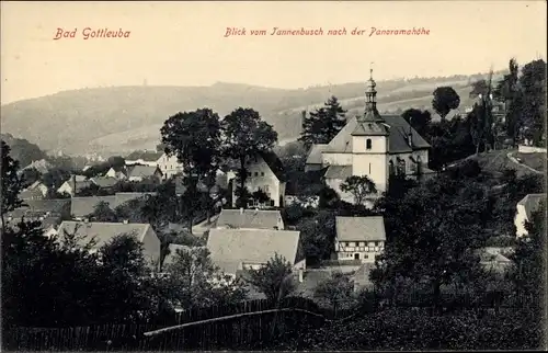 Ak Bad Gottleuba in Sachsen, Blick vom Tannenbusch nach der Panoramahöhe