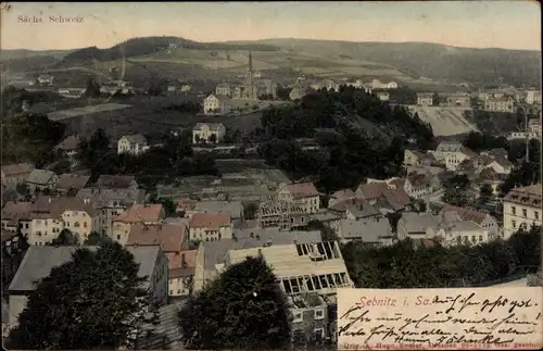 Ak Sebnitz Sächsische Schweiz, Ortsansicht