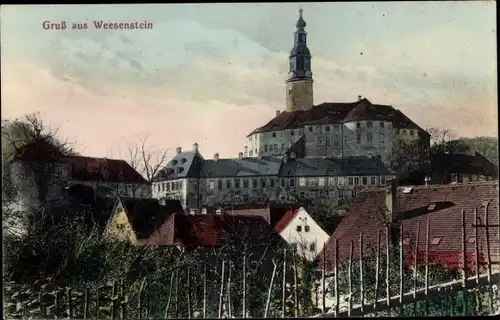 Ak Weesenstein Müglitztal in Sachsen, Schloss