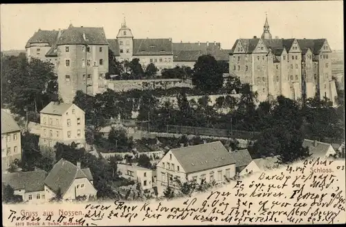 Ak Nossen in Sachsen, Schloss, Teilansicht