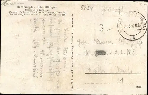 Ak Oberau Niederau in Sachsen, Buschmühle-Klein-Königsee, Ruderboot