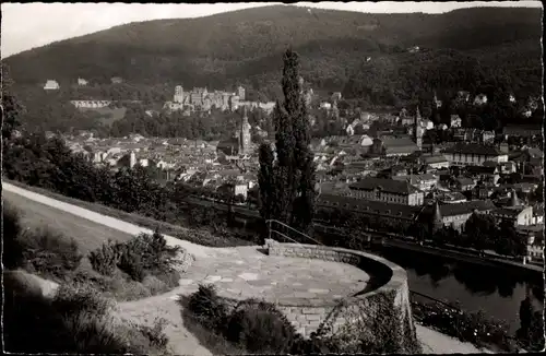 Ak Heidelberg am Neckar, Blick vom Philosophengärtchen