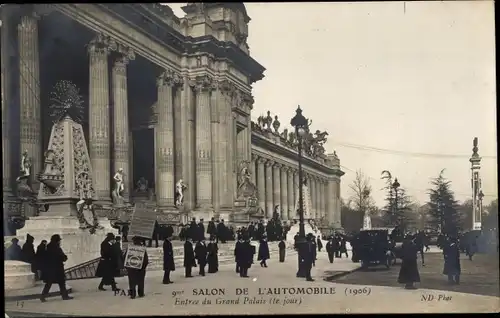 Ak Paris, 9 Salon de l'Automobile 1906, Eingang zum Grand Palais