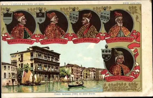 Litho Venezia Venedig Veneto, Canal Grande, Palazzo Vendramin, Ed I Suoi 120 Dogi