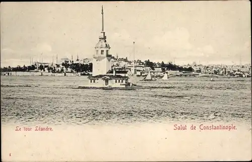 Ak Konstantinopel Istanbul Türkei, Leanderturm, Leuchtturm
