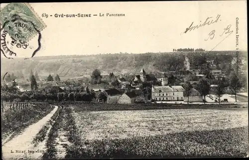 Ak Gyé sur Seine Aube, Panorama