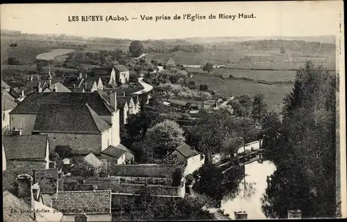 Postkarte L'Aube des Riceys, Blick von der Kirche von Ricey-Haut