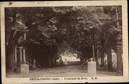 Ak Ervy le Châtel Aube, Promenade du Berle