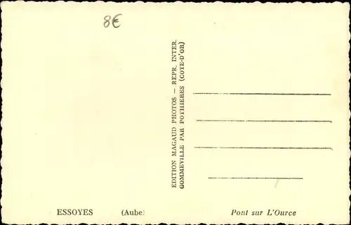 Ak Essoyes Aube, Brücke über die Ource