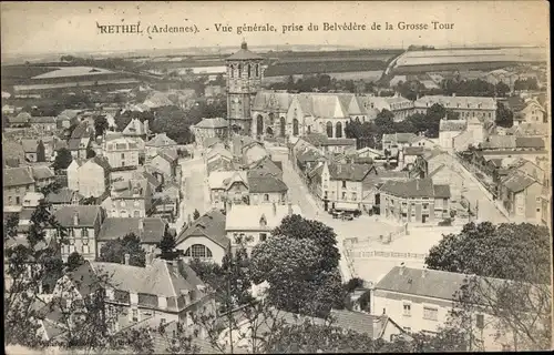 Ak Rethel-Ardennen, Gesamtansicht, aufgenommen vom Belvedere des Grosse Tour