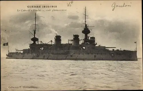 Ak Französisches Kriegsschiff Gaulois, Französische Marine