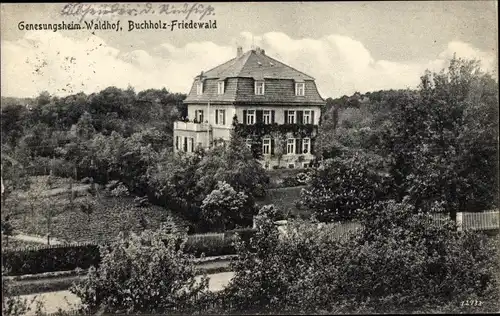 Ak Buchholz Friedewald Moritzburg in Sachsen, Genesungsheim Waldhof