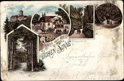 Litho Eisenach in Thüringen, Drachenschlucht, Restaurant, Wartburg