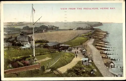 Ak Herne Bay Kent England, View from the Reculvers