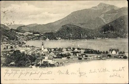 Ak St. Gilgen Salzkammergut in Salzburg, Schafberg