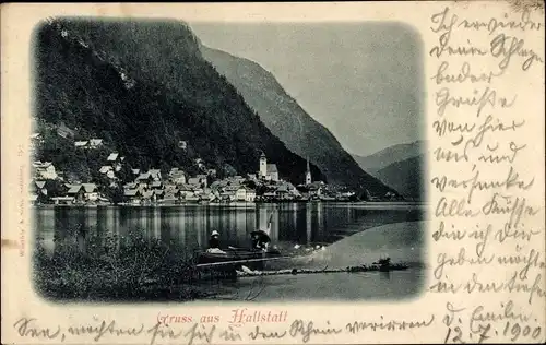 Ak Hallstatt im Salzkammergut Oberösterreich, Blick auf Ort