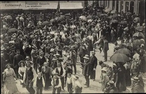 Ak Echternach Luxemburg, Procession dansante, les amateurs