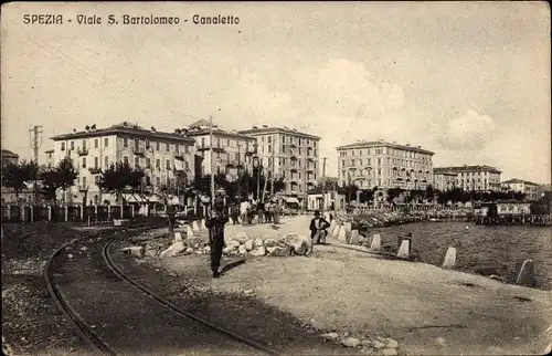 Ak La Spezia Liguria, Viale S. Bartolomeo, Canaletto