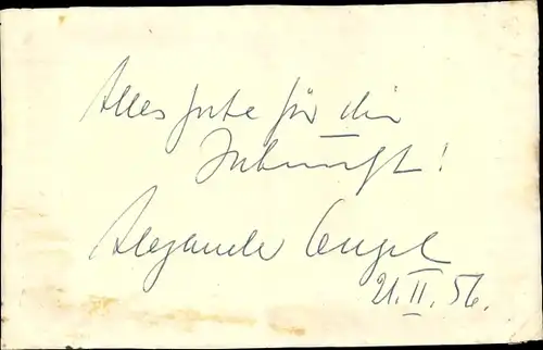 Ak Schauspieler Alexander Engel, Die lustigen Weiber von Windsor, Autogramm