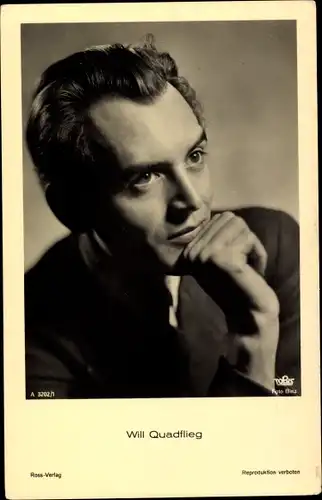 Ak Schauspieler Will Quadflieg, Portrait, Ross Verlag A 3202 1