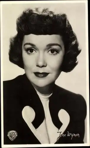 Ak Schauspielerin Jane Wyman, Portrait