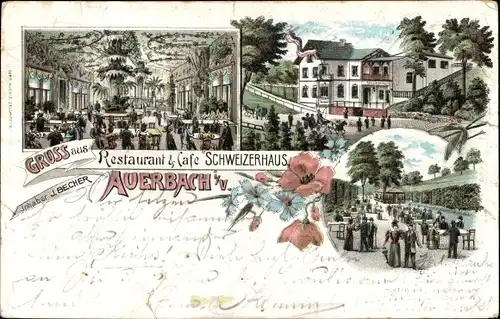 Litho Auerbach im Vogtland, Restaurant und Café Schweizerhaus