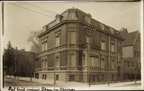 Foto Ak Weimar, Eckgebäude, Wohnhaus