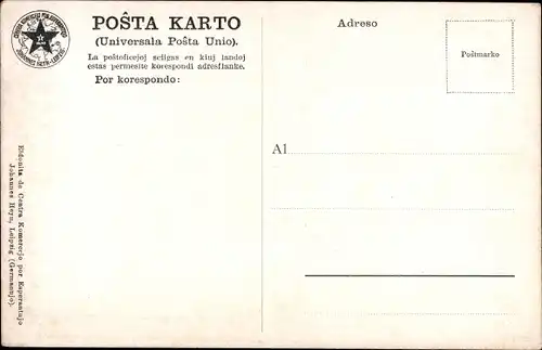 Künstler Ak Lehmann-Dumont, Karl, Esperanto, Sankta Signo de l'Espero