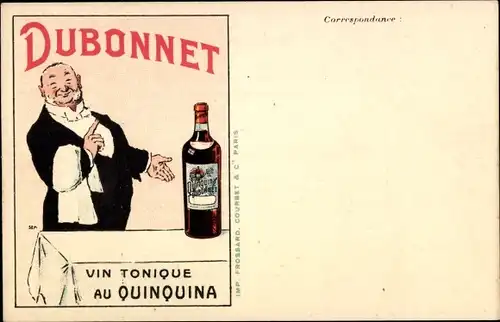 Künstler Ak Dubonnet, Vin tonique au Quinquina, Reklame, Kellner
