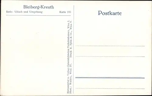 Ak Bleiberg Kreuth Kärnten, Gesamtansicht