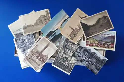 1.400 alte Ansichtskarten Ausland vor 1960 im alten Kleinformat