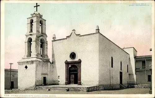 Ak Ciudad Juárez Mexiko, Kirche von Guadalupe